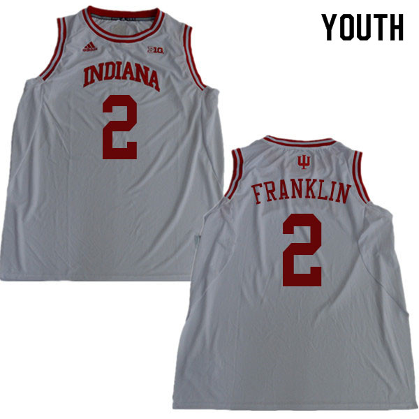 Youth #2 Armaan Franklin Indiana Hoosiers College Basketball Jerseys Sale-White - Click Image to Close